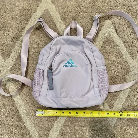 NWOT Adidas Linear 3 Mini Backpack Light Purple / Lilac - Picture 10 of 12
